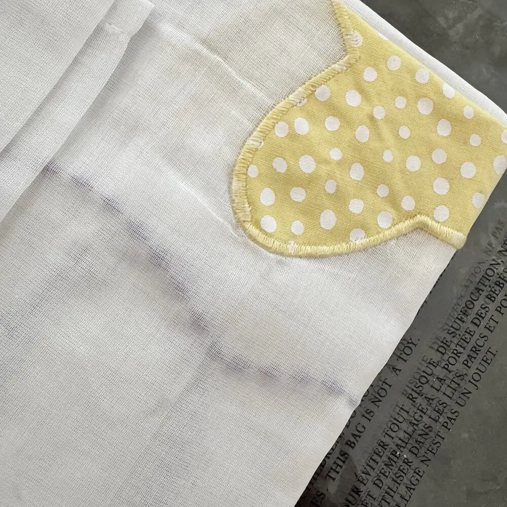 NWT Pottery Barn Curtain Panel Dot Butterfly Lavender Yellow Sheer 84” Pole‎
